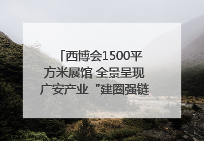 西博会1500平方米展馆 全景呈现广安产业“建圈强链”｜西博视界