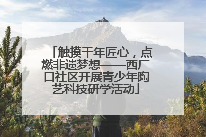 触摸千年匠心，点燃非遗梦想——西厂口社区开展青少年陶艺科技研学活动