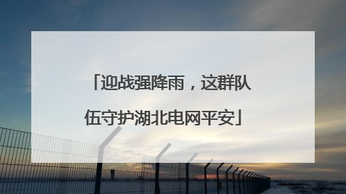 迎战强降雨，这群队伍守护湖北电网平安