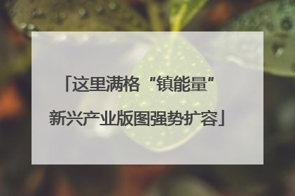 这里满格“镇能量” 新兴产业版图强势扩容