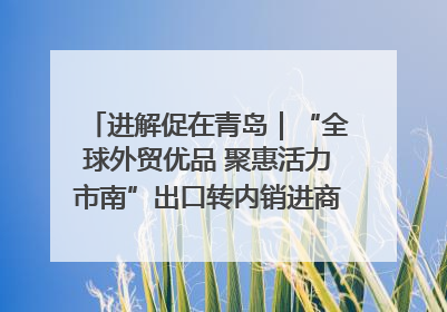 进解促在青岛｜“全球外贸优品 聚惠活力市南”出口转内销进商超专场活动启动