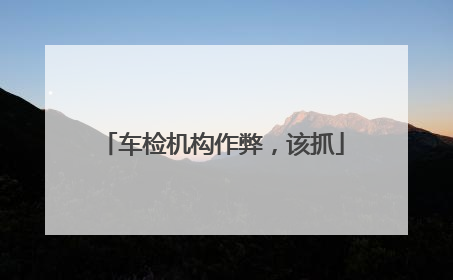 车检机构作弊，该抓