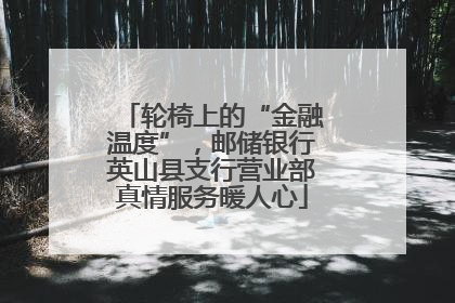 轮椅上的“金融温度”，邮储银行英山县支行营业部真情服务暖人心