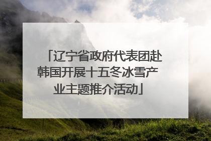 辽宁省政府代表团赴韩国开展十五冬冰雪产业主题推介活动