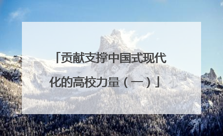 贡献支撑中国式现代化的高校力量（一）