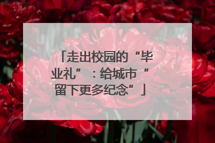 走出校园的“毕业礼”：给城市“留下更多纪念”