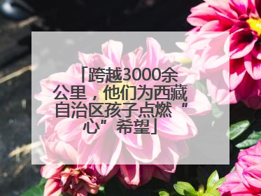 跨越3000余公里，他们为西藏自治区孩子点燃“心”希望