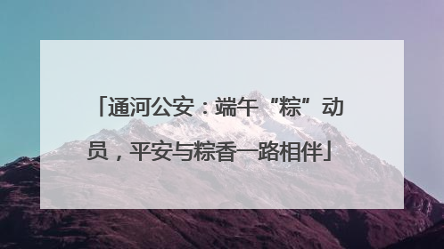 通河公安：端午“粽”动员，平安与粽香一路相伴