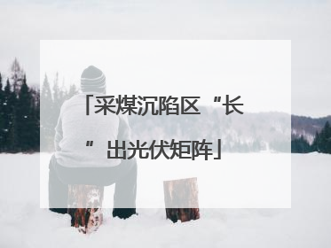 采煤沉陷区“长”出光伏矩阵