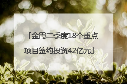 金霞二季度18个重点项目签约投资42亿元