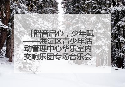 韶音启心，少年赋——海淀区青少年活动管理中心华乐室内交响乐团专场音乐会圆满举办