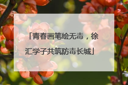 青春画笔绘无毒，徐汇学子共筑防毒长城