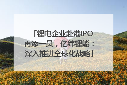 锂电企业赴港IPO再添一员，亿纬锂能：深入推进全球化战略