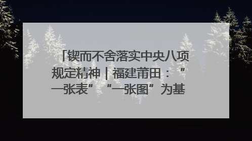 锲而不舍落实中央八项规定精神｜福建莆田：“一张表”“一张图”为基层减轻“数字负担”