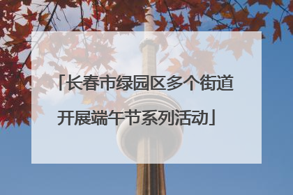 长春市绿园区多个街道开展端午节系列活动