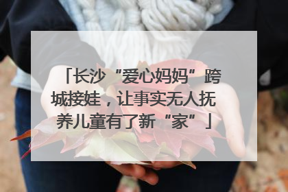 长沙“爱心妈妈”跨城接娃，让事实无人抚养儿童有了新“家”