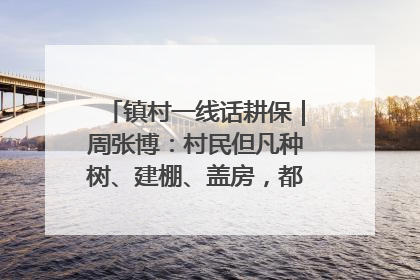 镇村一线话耕保｜周张博：村民但凡种树、建棚、盖房，都要向街道报批