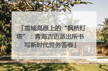 雪域高原上的“枫桥灯塔”：青海吉迈派出所书写新时代警务答卷