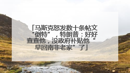 马斯克怒发数十条帖文“倒特”，特朗普：好好查查他，没政府补贴他“早回南非老家”了