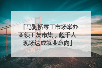 马驹桥零工市场举办蓝领工友市集，超千人现场达成就业意向