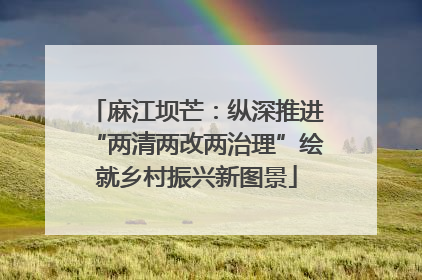 麻江坝芒：纵深推进“两清两改两治理”绘就乡村振兴新图景