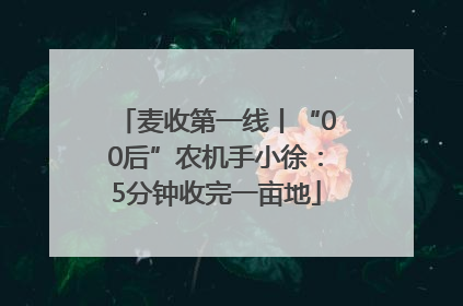 麦收第一线丨“00后”农机手小徐：5分钟收完一亩地