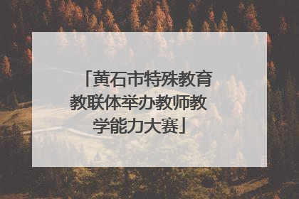 黄石市特殊教育教联体举办教师教学能力大赛