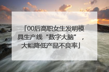 00后高职女生发明模具生产线“数字大脑”，大幅降低产品不良率