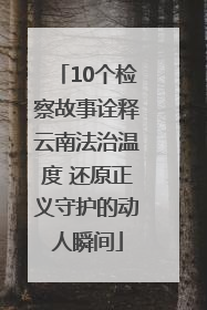 10个检察故事诠释云南法治温度 还原正义守护的动人瞬间