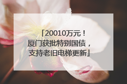 20010万元！厦门获批特别国债，支持老旧电梯更新