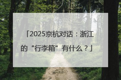 2025京杭对话：浙江的“行李箱”有什么？
