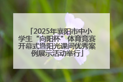 2025年襄阳市中小学生“向阳杯”体育竞赛开幕式暨阳光课间优秀案例展示活动举行