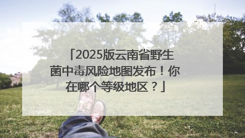 2025版云南省野生菌中毒风险地图发布！你在哪个等级地区？