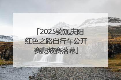 2025骑观庆阳红色之路自行车公开赛爬坡赛落幕