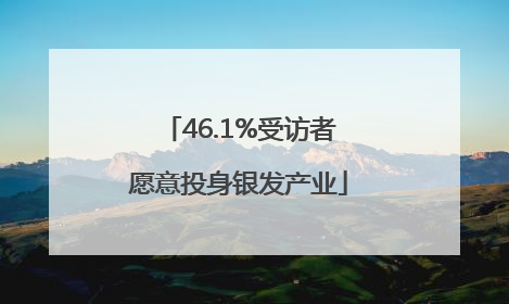 46.1%受访者愿意投身银发产业