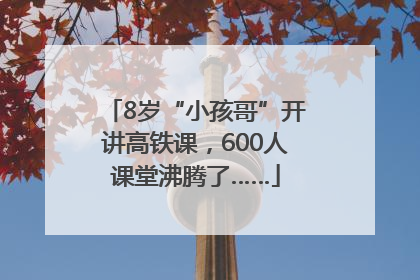 8岁“小孩哥”开讲高铁课，600人课堂沸腾了……