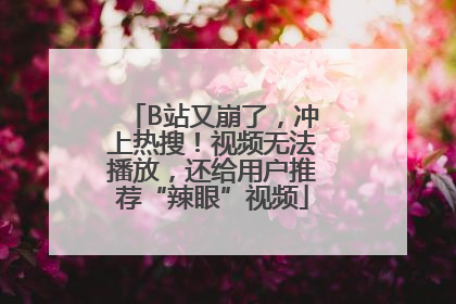 B站又崩了，冲上热搜！视频无法播放，还给用户推荐“辣眼”视频