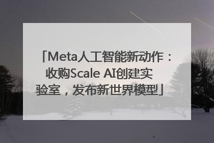Meta人工智能新动作：收购Scale AI创建实验室，发布新世界模型